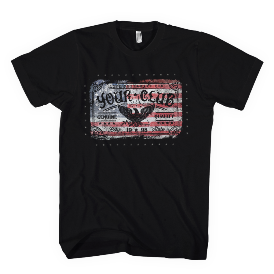 Liberty or Life Mens Custom Design T-shirt In Black