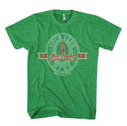 Beer Can Design T-shirt in Irish Green