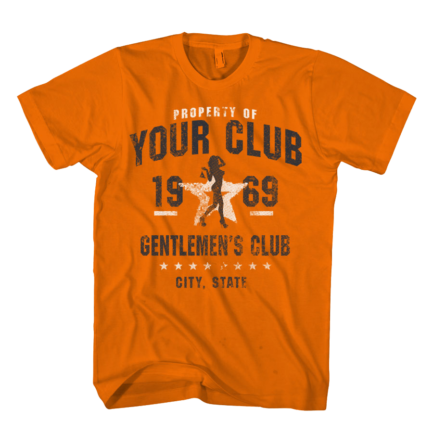 Muscle Club Mens Custom Design T-shirt in Orange