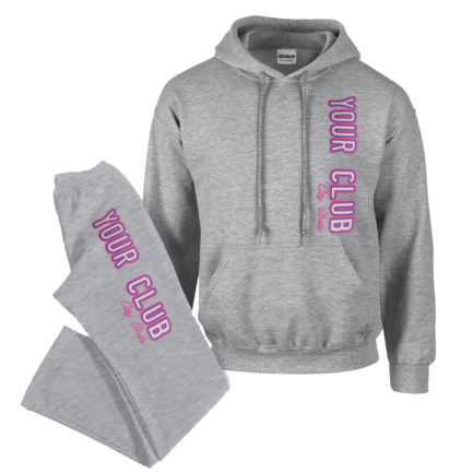 Simply Pink Design Womens Pullover and pants Set in heather Grey