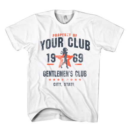 Muscle Club Mens Custom Design T-shirt in white