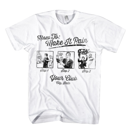 Make it Rain Guide Design Mens T-shirt White
