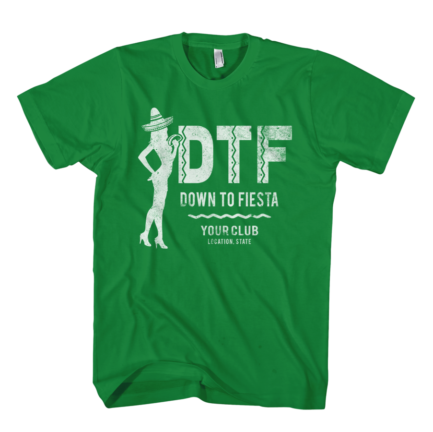 DTF Down To Fiesta Mens Tee in Irish Green